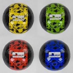 М'яч футбольний розмір №5, 4 кольори, матеріал PU, 320 грам, балон гумовий