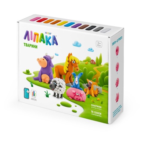 Меганабор самозатвердевающего пластилина ЛИПАКА – Домашние Животные