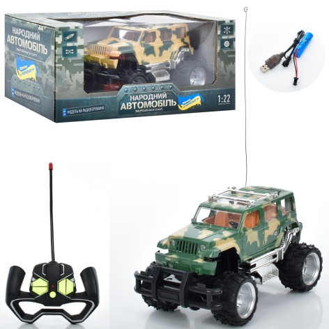 Р/В джип 17см, аккум,USB зарядка, 1:22,аморт,гум.кол, 2кол, в кор-ці, 25-13,5-11,3см 