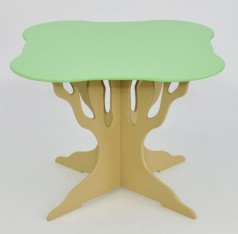 Стол "Мася" (ножка в форме дерева квадрат салатовый) Бамсик