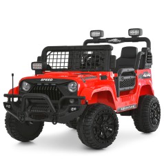 Джип на радіокеруванні M 6270EBLR-3(24V) (1шт) 2,4G р/к, 1*24V8AH, 2*45W, MP3, USB, TF, BLUETOOTH, EVA, шкіра, музика, світло, червоний