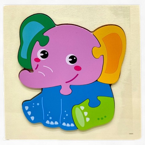 Вкладиш-пазл дерев'яний "Слоник" (15х15 см)