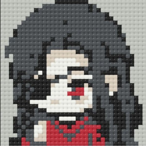 Алмазна мозаїка/вишивка міні. аніме Благословення небожителів, Хуа Чен 10*10 см Орігамі ODM 0107