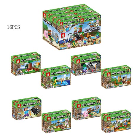 Конструктор Minecraft 8 видів /30/480/16шт в кор.