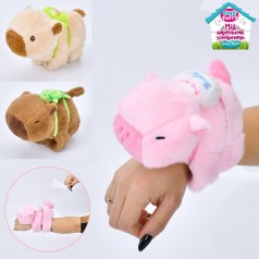 Браслет 23см, капібара 16, заводна, рухливий хвіст, плюш, 3 кольори, (3 кольори) /6/72/12шт в п/е