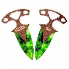 Ножі дерев'яні сувенірні тичкові CS GO (Emerald)