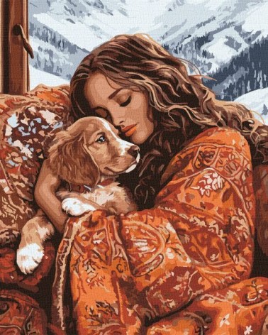 Картина по номерам - "Обними любимца" ©art_selena_ua, 40х50см