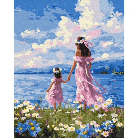 Картина по номерах "Мати і дочка" 40х50см