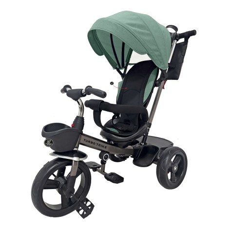 Велосипед MT 1001-4 (1шт) кол.EVA(12/10), поворот сид.,швидкоз'ємнi кол.гальма,підшипник,кошик,підсклян,сумка,зелений