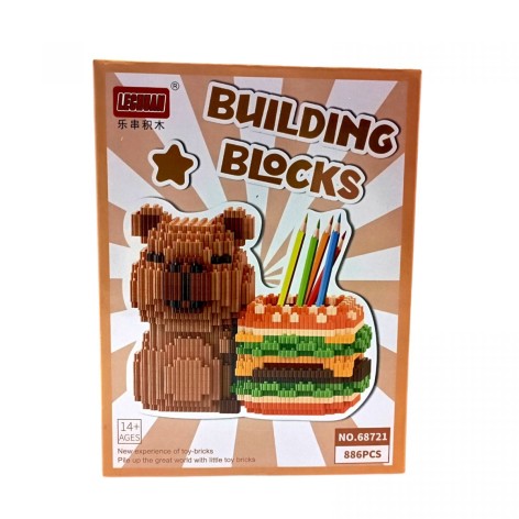 Конструктор "Капибара", 886 элементов, мелкие детали, в коробке