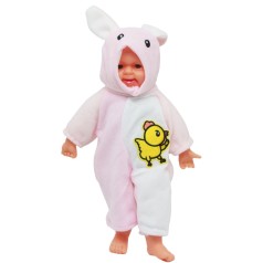 Пупс муз. кучеря рожеве