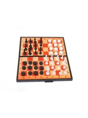 Шахматы 2 в 1 (шашки+шахматы)