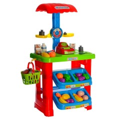 Магазин 661-79 82-53-34см, прилавок, каса, продукти, кошик, ваги 44предм, в кор-ці, 46-67-11,5см