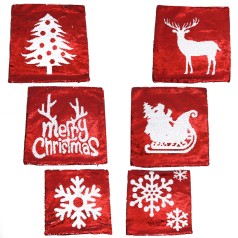 Наволочка новорічна з пайетками 