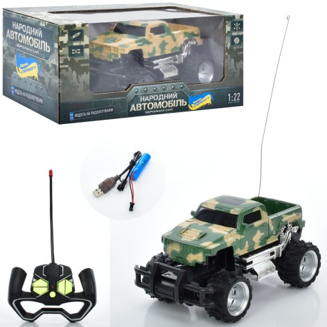 Р/У джип 17см,, аккум, USB зарядка, 1:22, аморт, резин.кол, 2цв, в кор-ке, 25-13,5-11,3см 