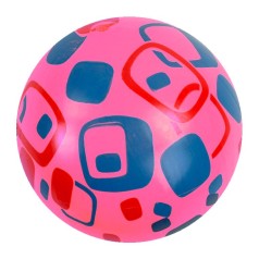 Мячик резиновый с рисунком, розовый (20 см)