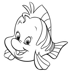 Детская раскраска на холсте Рыба (25x25) (KA-027)