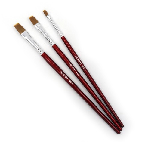 Н-р кист. нейлон плоских 3 штуки (№1, 2, 3)