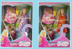 Кукла типа "Барби"Беременная" 2 вида, с маленькой куколкой, коляской, с аксессуарами