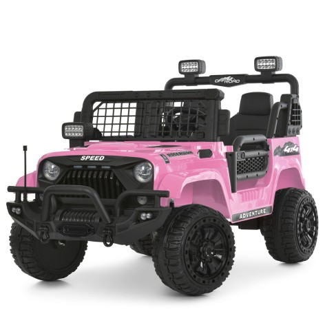 Джип на пульті керування M 6270EBLR-8(24V) (1шт) 2,4G р/к, 1*24V8AH, 2*45W, MP3, USB, TF, BLUETOOTH, EVA, шкіра, музика, світло, рожевий
