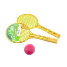 Ракетки для тенісу з м'ячиком жовта.