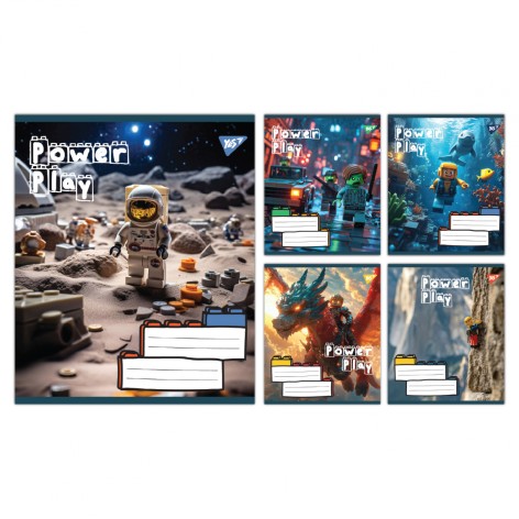 А5/12 кл. Yes Power Play, тетрадь ученическая школьная, цена за 25 шт. //