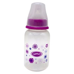 Пляшечка кругла з силіконовою соскою 125 мл АСОРТІ