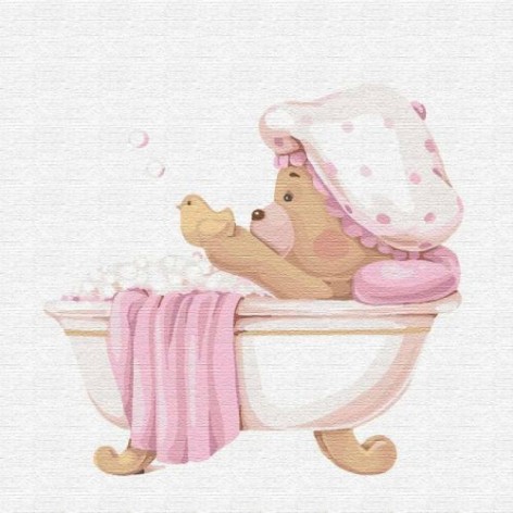 Картина по номерам "Веселое купание"???