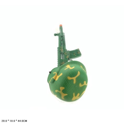 Військовий набір зброя+каска, п/е 20*18*44см 