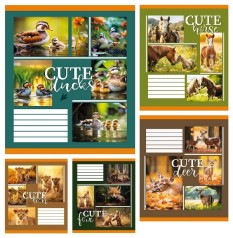 Тетрадь 24 арк.клітинка Тверда ТЕ41306 Cute friends, 20 шт. в уп. 