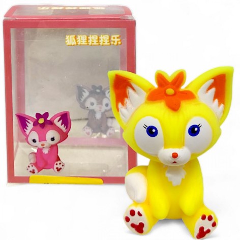 Антистресс, пена "Лисичка" (8 см), желтая