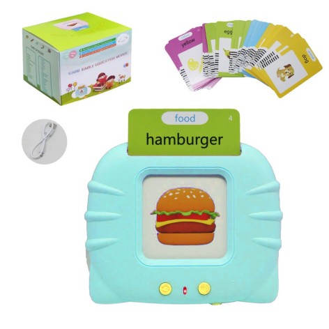 Абетка Монтессорі Котик, блакитний