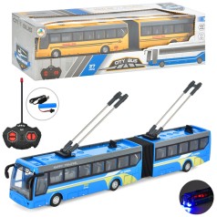 Р/К автобус 36см, акум, USB зарядне, світло, 2 кольори, в кор-ці, 37,5-8-11см 