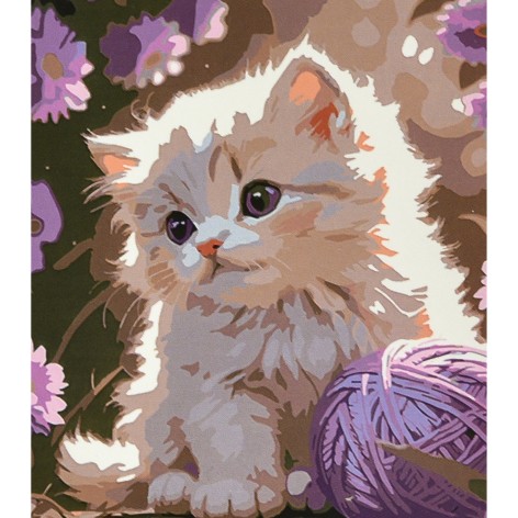 Набір для розпису по номерах Пухнастий світ дитинства Strateg розміром 40х50 см (VA-4618)